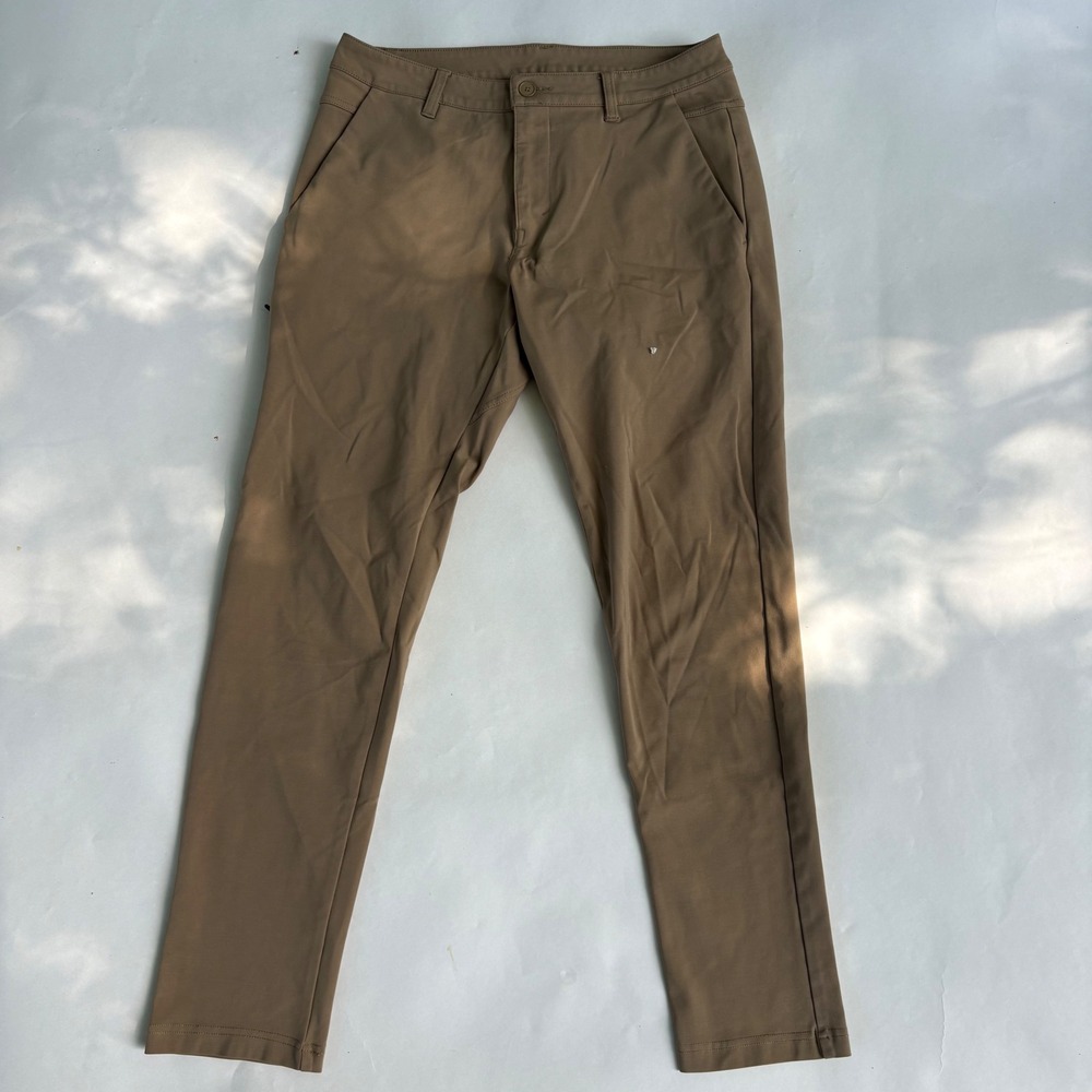 BYLT Premium Basics Everyday Pant 2.0 Skinny Fit Tan Fawn Chino Mens 34 EDAY2